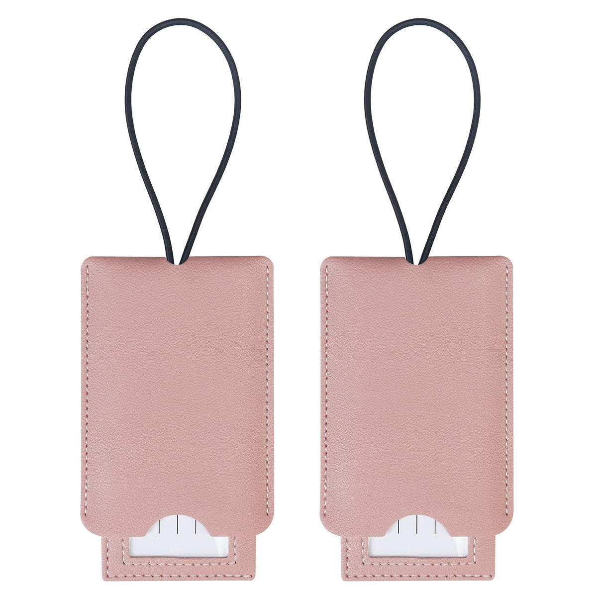 Gloppie 2 Pack Luggage Tags Suitcases Travel Tags with Privacy Cover Black