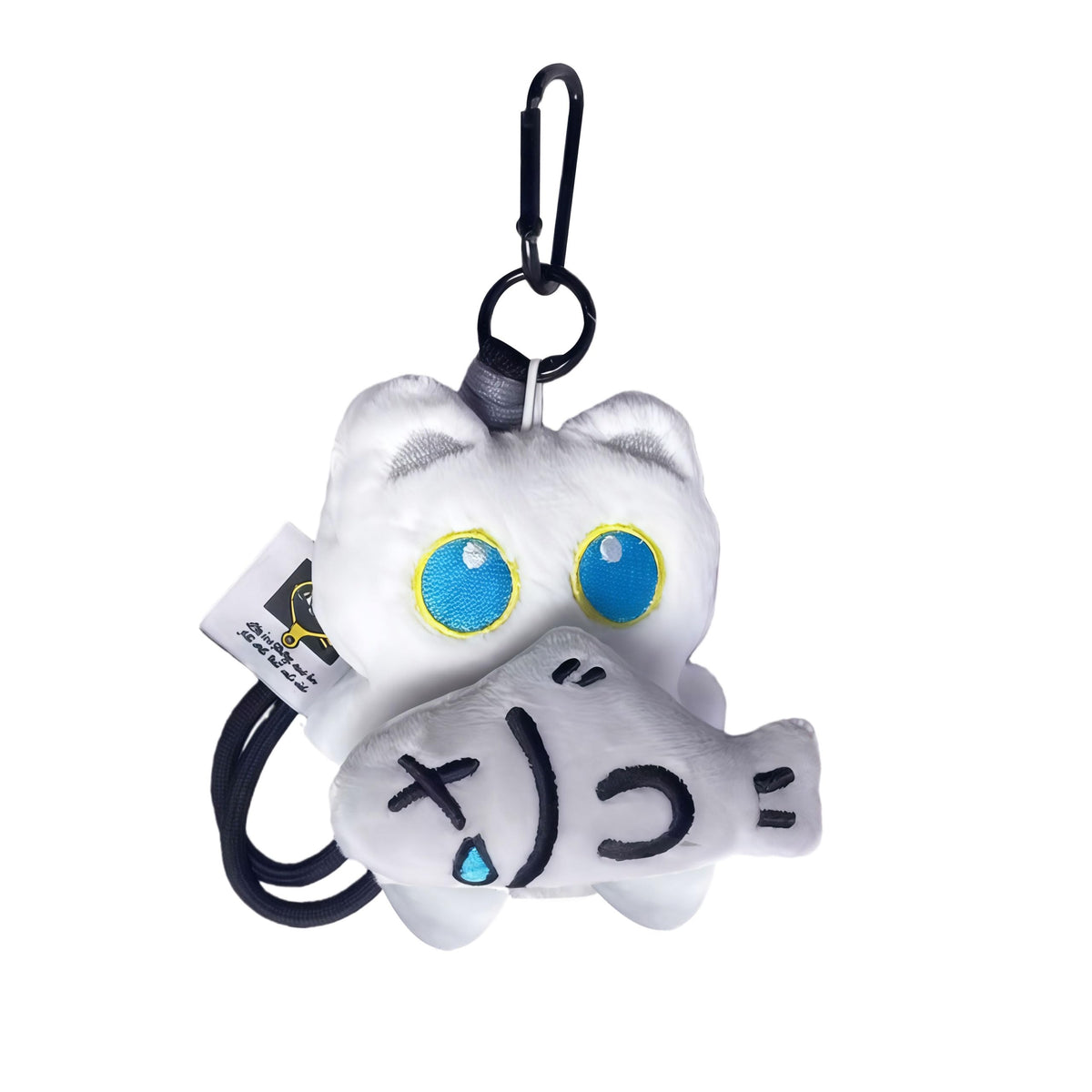 Super Cute Funny Big Eyes Black Cat Lucky Kitty Theme Keychain Good Luck Siamese Key Chain Ring Bag Pendant