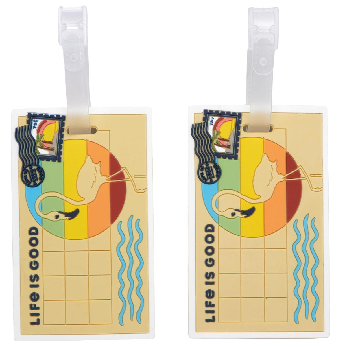 LIFE IS GOOD 2 Piece Vegan Leather Luggage Tags