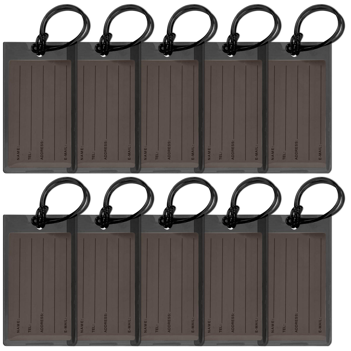 10 Pack Luggage Tags for Suitcases, Airplane Travel Essentials