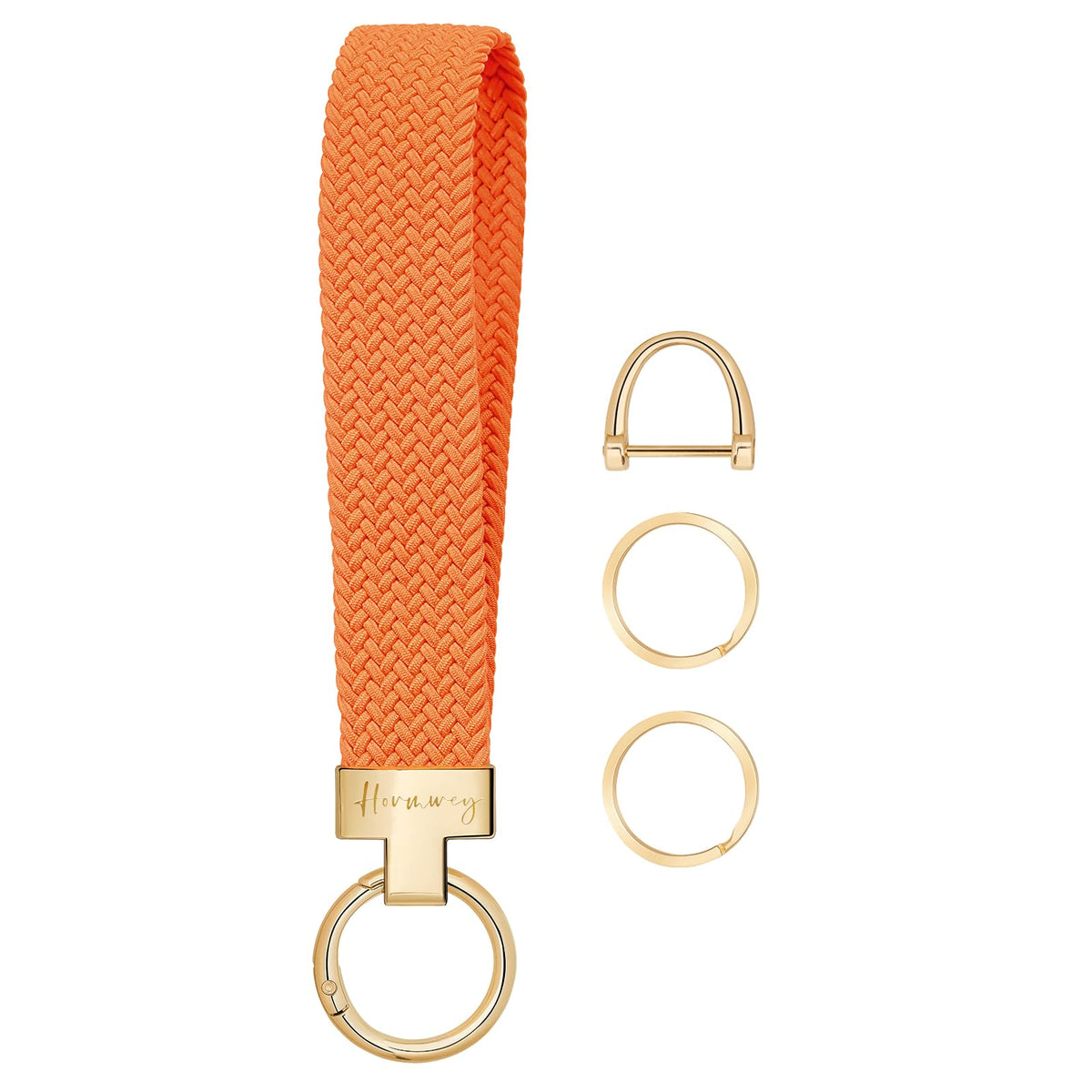 Hovmwey Elastic Wristlet Keychain for Women Men, Cute Car Key Chain, Braided Wrist Strap Lanyard for Keys ID Badges