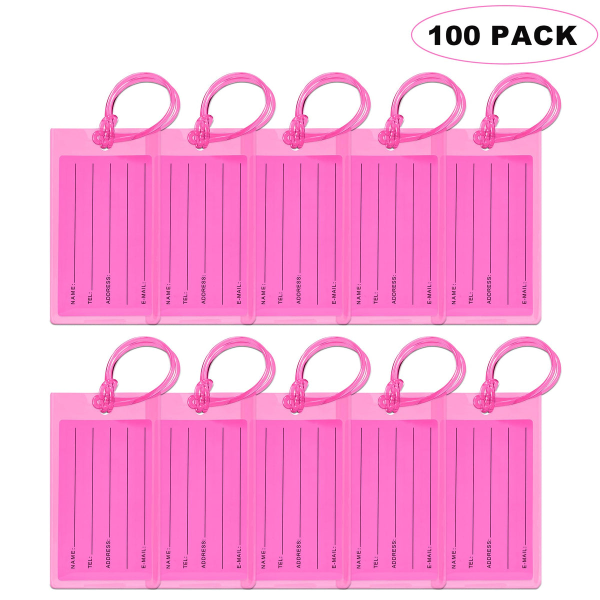 10 Pack Luggage Tags for Suitcases, Airplane Travel Essentials