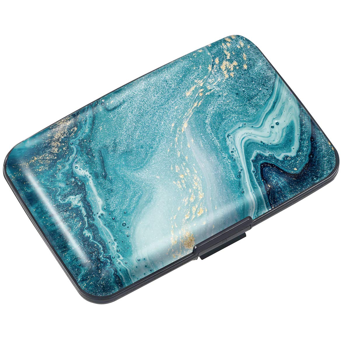 Coco Rossi Credit Card Holder RFID Aluminum Small Mini Wallet Women