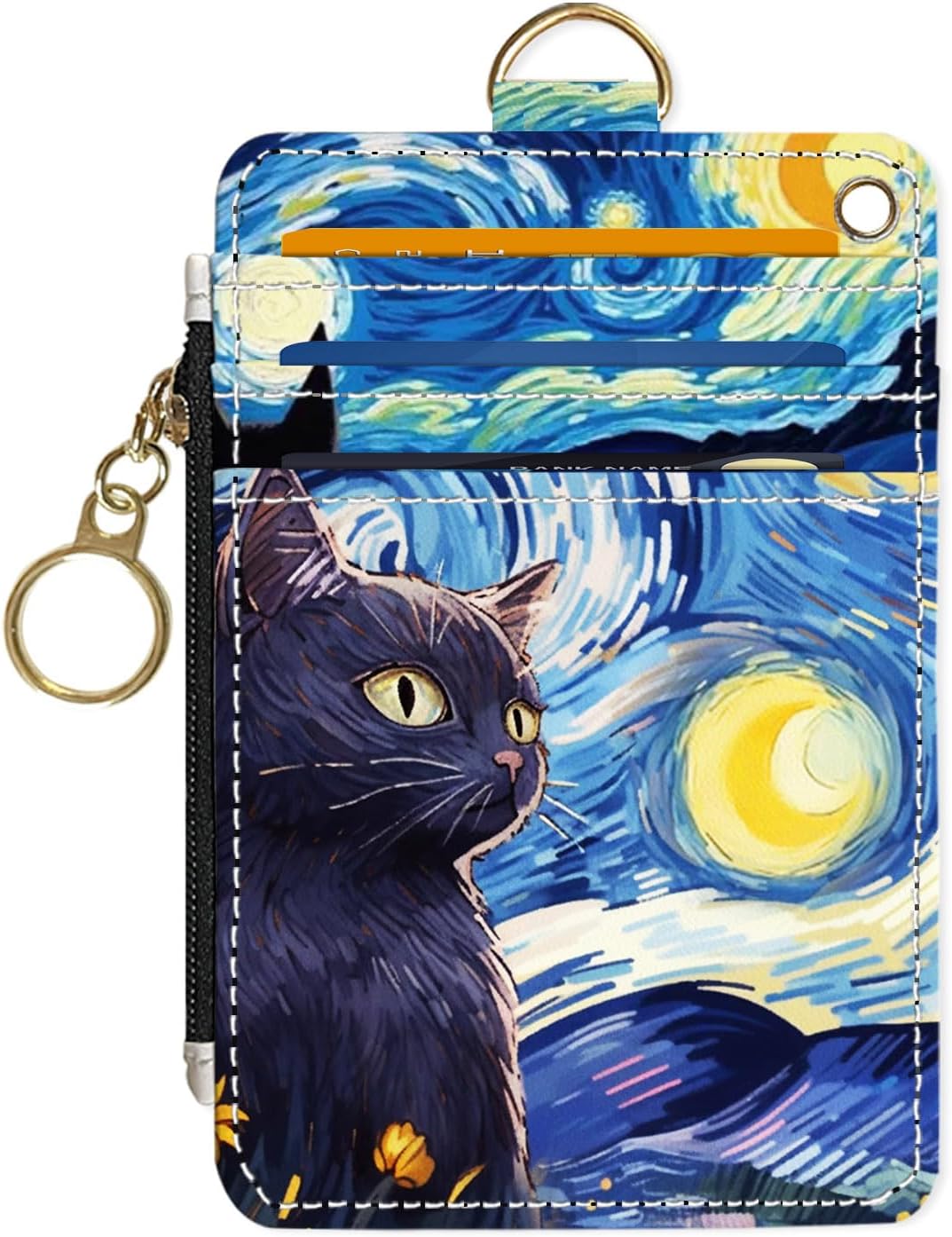 Slim Wallet Credit Card Holder,Three sea turtles, RFID Wallet Women Cute Small Front Pocket Wallet With Zipper, PU Leather Thin travel RFID Blocking Card Case ID Window,Ladies Gifts