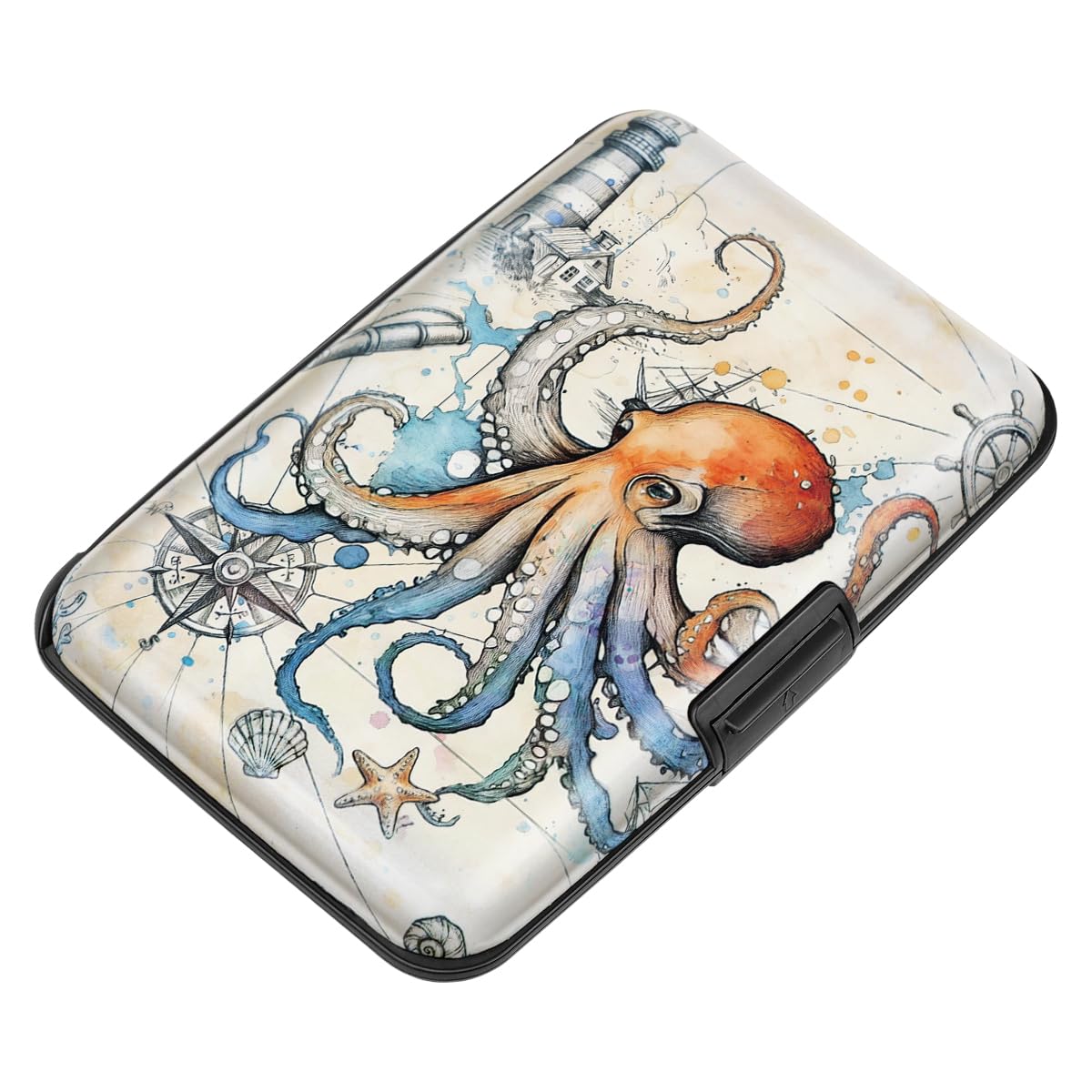 Coco Rossi Credit Card Holder RFID Aluminum Small Mini Wallet Women