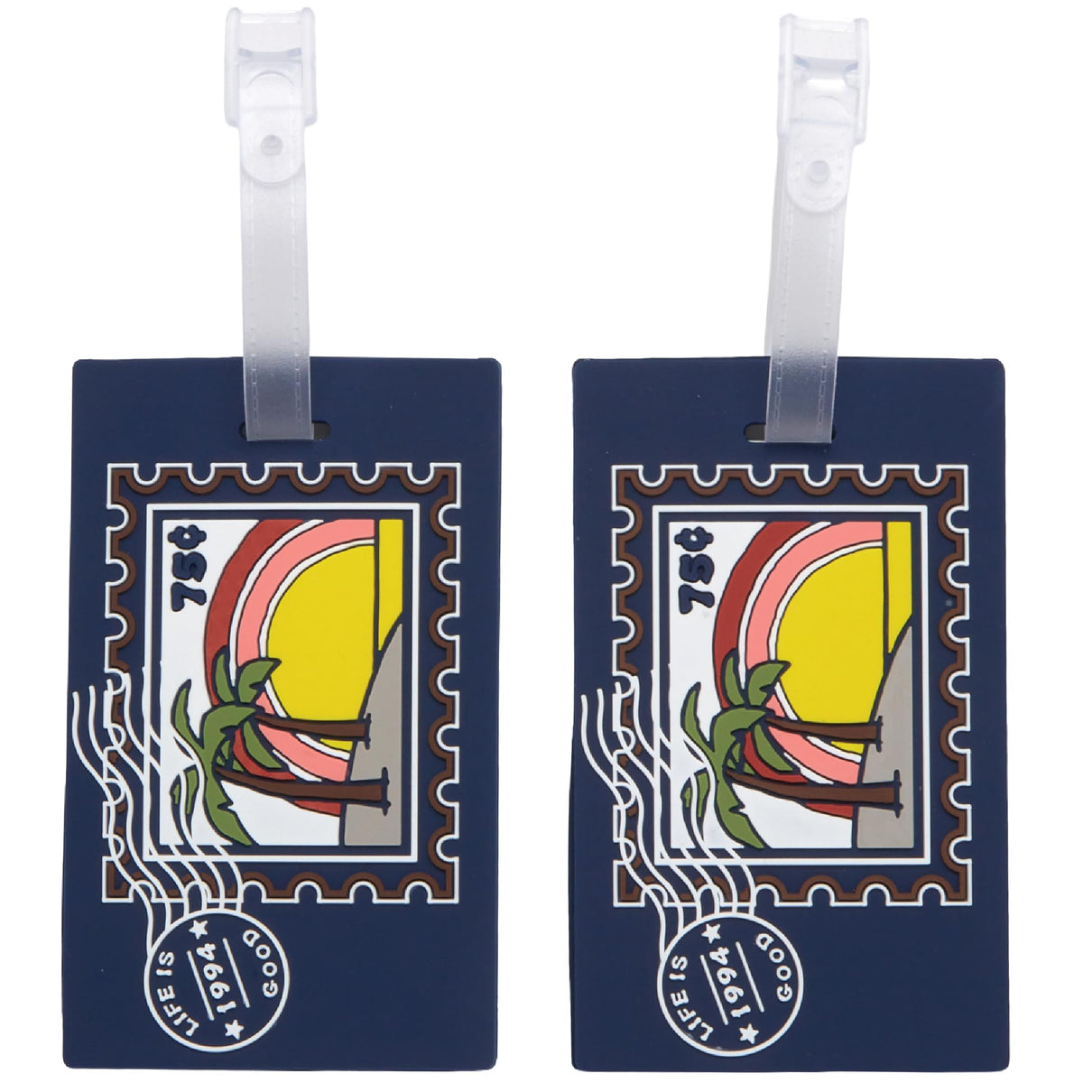 LIFE IS GOOD 2 Piece Vegan Leather Luggage Tags