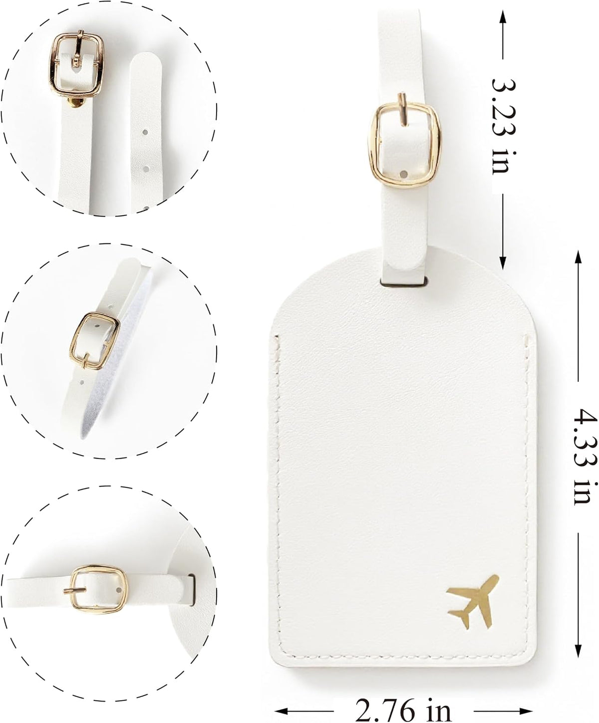 Luggage Tags for Suitcases, PU Leather Travel Tags for Luggage