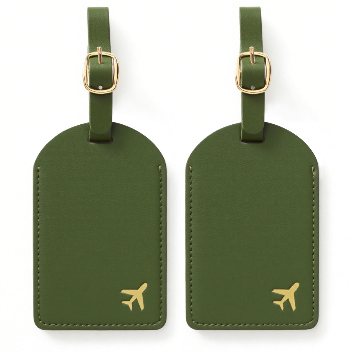 Luggage Tags for Suitcases,2 Pack PU Leather Privacy Protection Bag Tags Travel Accessories Essentials,Sage Green