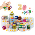 OMyFav 24 PCs Party Favors Keychains - Plush Backpack Keychain Bulk Kids Keychain Cute for Birthday Party Favors for Kids 8-12 Back to School Gifts for Students Classroom Prizes Elementary
