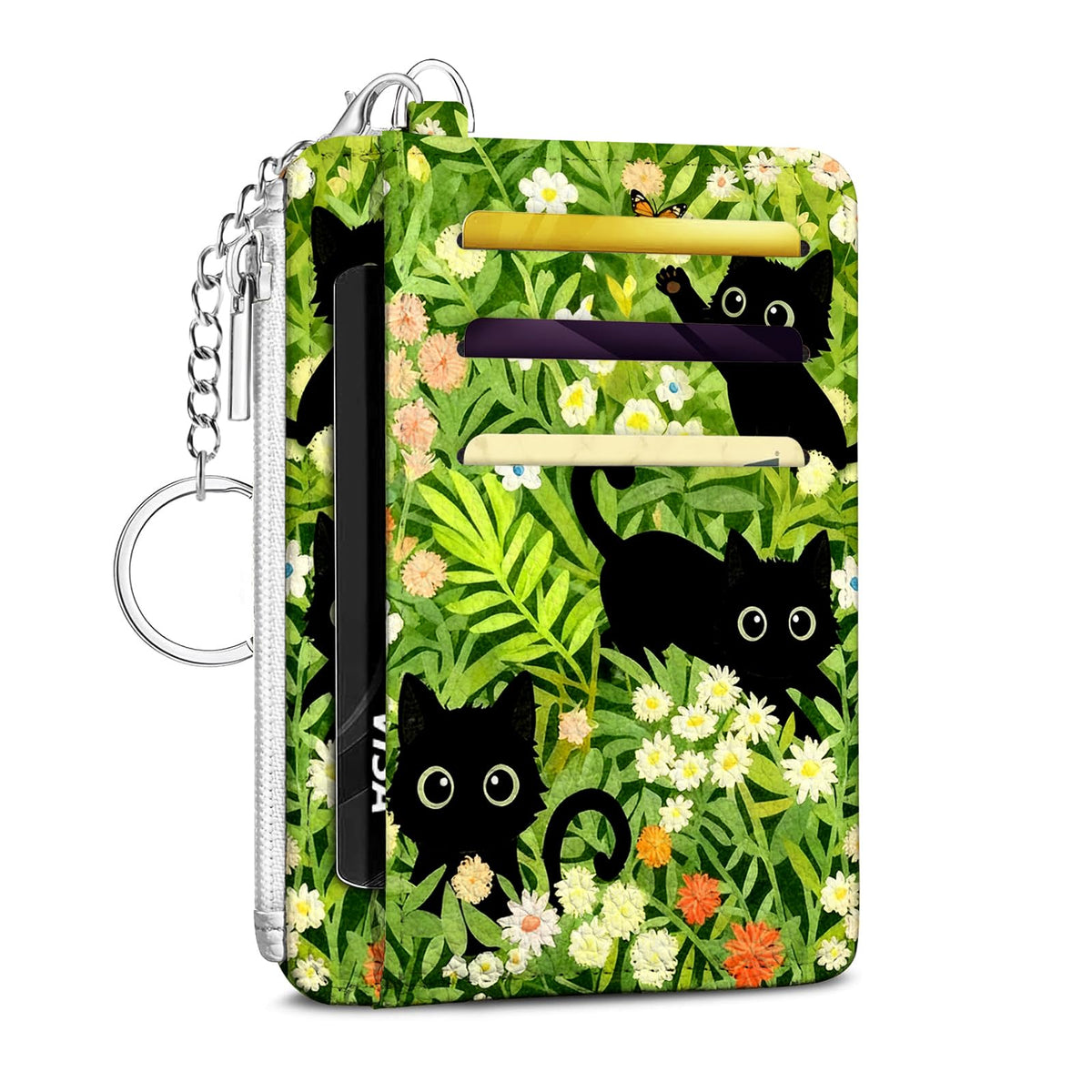 Footprints Credit Card Holder Small Wallet for Women