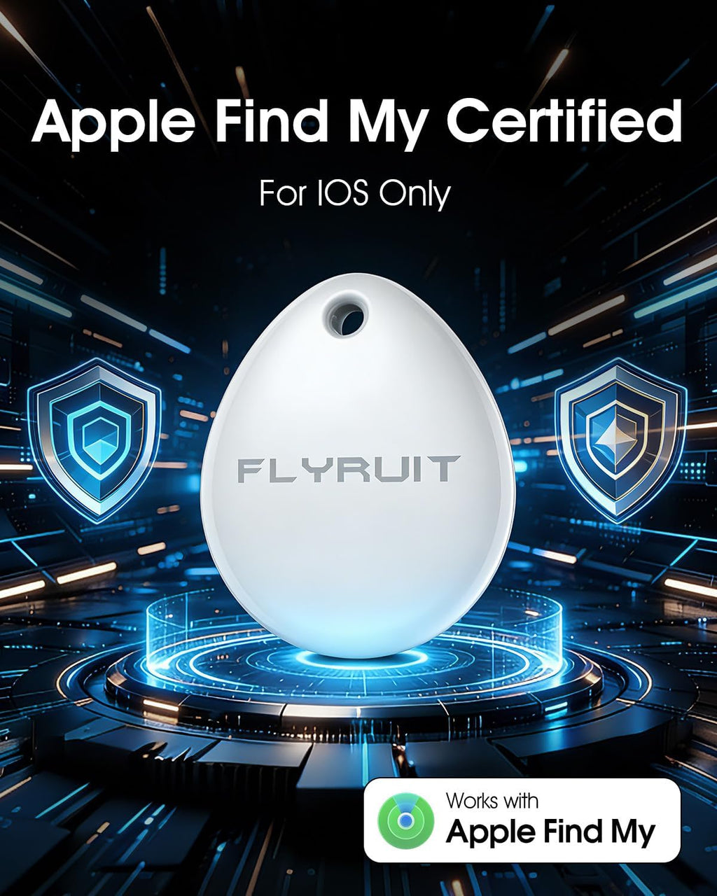 Air Tracker Tags-4 Pack, iOS Only, Apple Find My Certified, Luggage Tracker