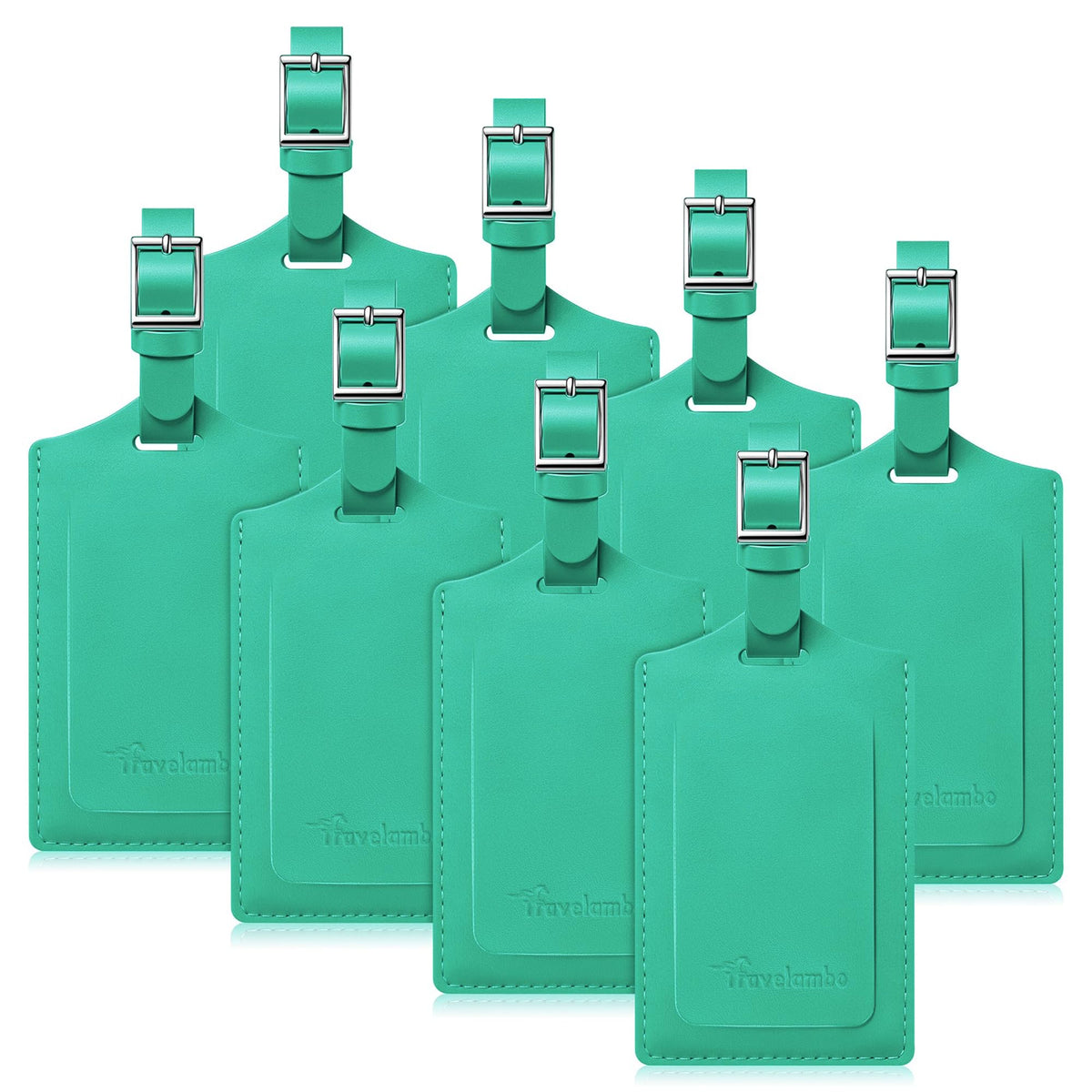 Travelambo 8 Pack Luggage Tags for Suitcases Airplane Travel Essentials