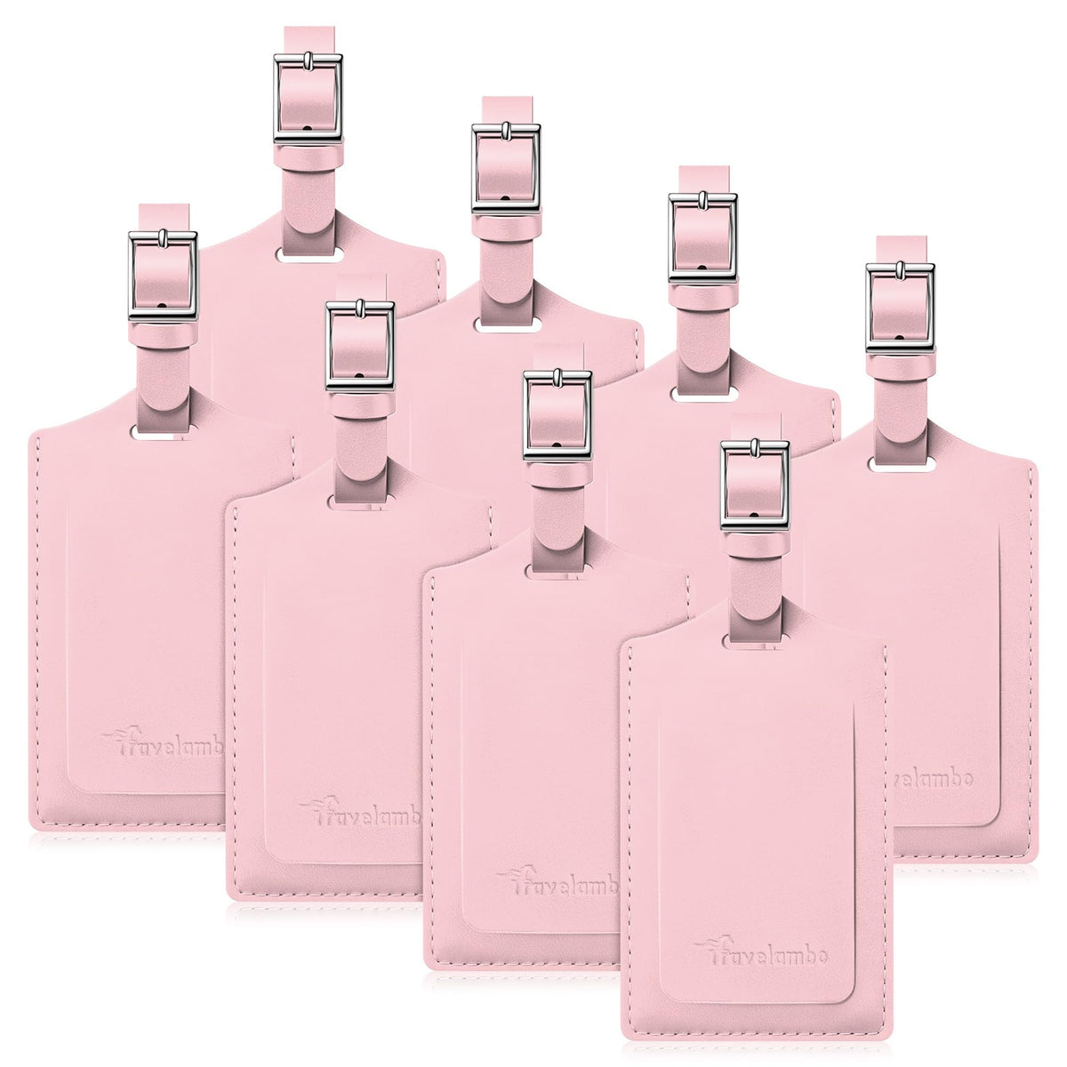 Travelambo 8 Pack Luggage Tags for Suitcases Airplane Travel Essentials
