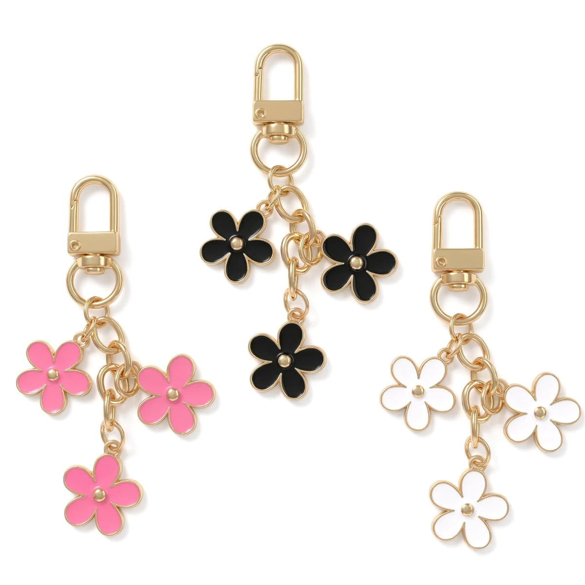 AGEN KGEN Cute Flower keychains for Women, Aesthetic Keychain Charms, Bag ＆ Purse Charms for Handbags ＆ Backpacks Accessories