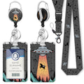 Gctriki Ocean Lanyards for ID Badges, Badge Holder Retractable Reel Clip