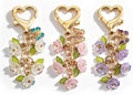 3Pcs Mini Flower Keychain Cute Bag Purse Charms