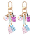 Mikovivi 2pcs Cute Bear Keychain, Resin Macarons Bear Charms Key Chain
