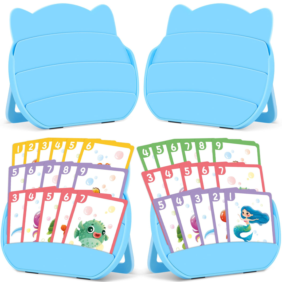 4 Pack Card Holders for Playing Cards, Playing Card Holder (Multicolor)
