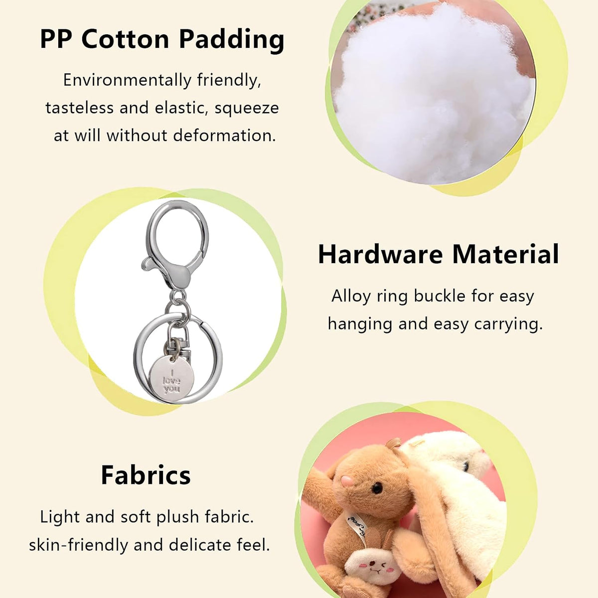 Cute Keychain Bunny Plush Rabbit Key Chain Smiling Cloud Keychains Women Bag Purse Backpack Charms