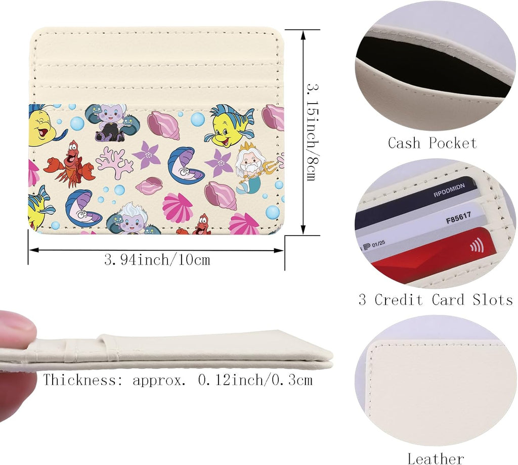 Lywjyb Birdgot Mermaid Princess Card Holder Cartoon Movie Lover Gift Princess Animated Movies Card Wallet (Dinglehopper Holder)