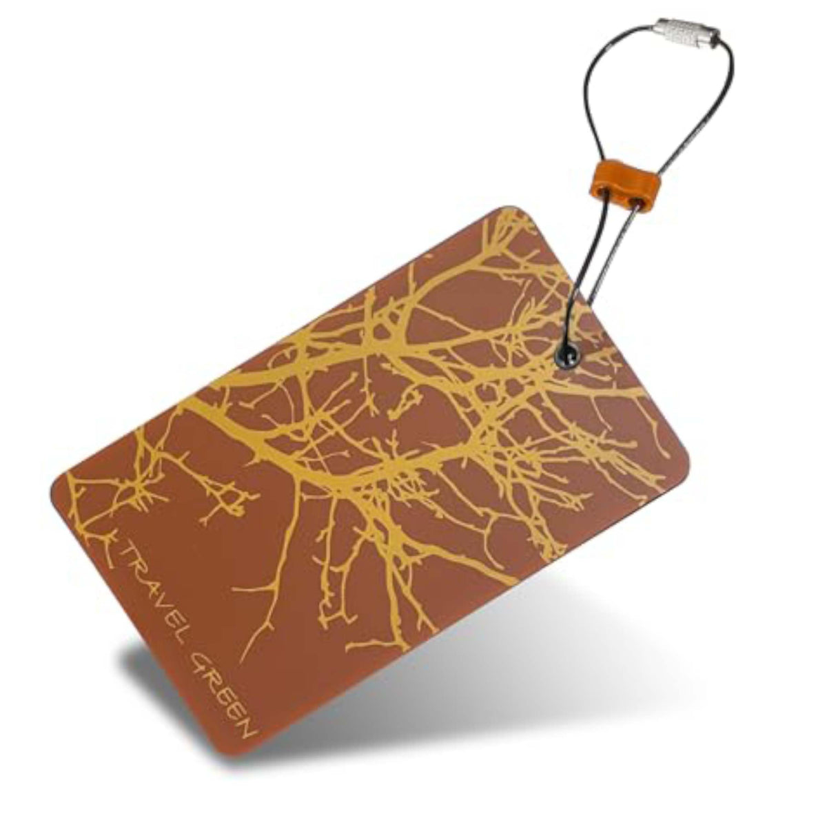 Lewis N. Clark Travel Green Luggage Tag and Suitcase Identifiers for Women and Men, Carry on, Backpack and More, Orange Trees, 1-Pack
