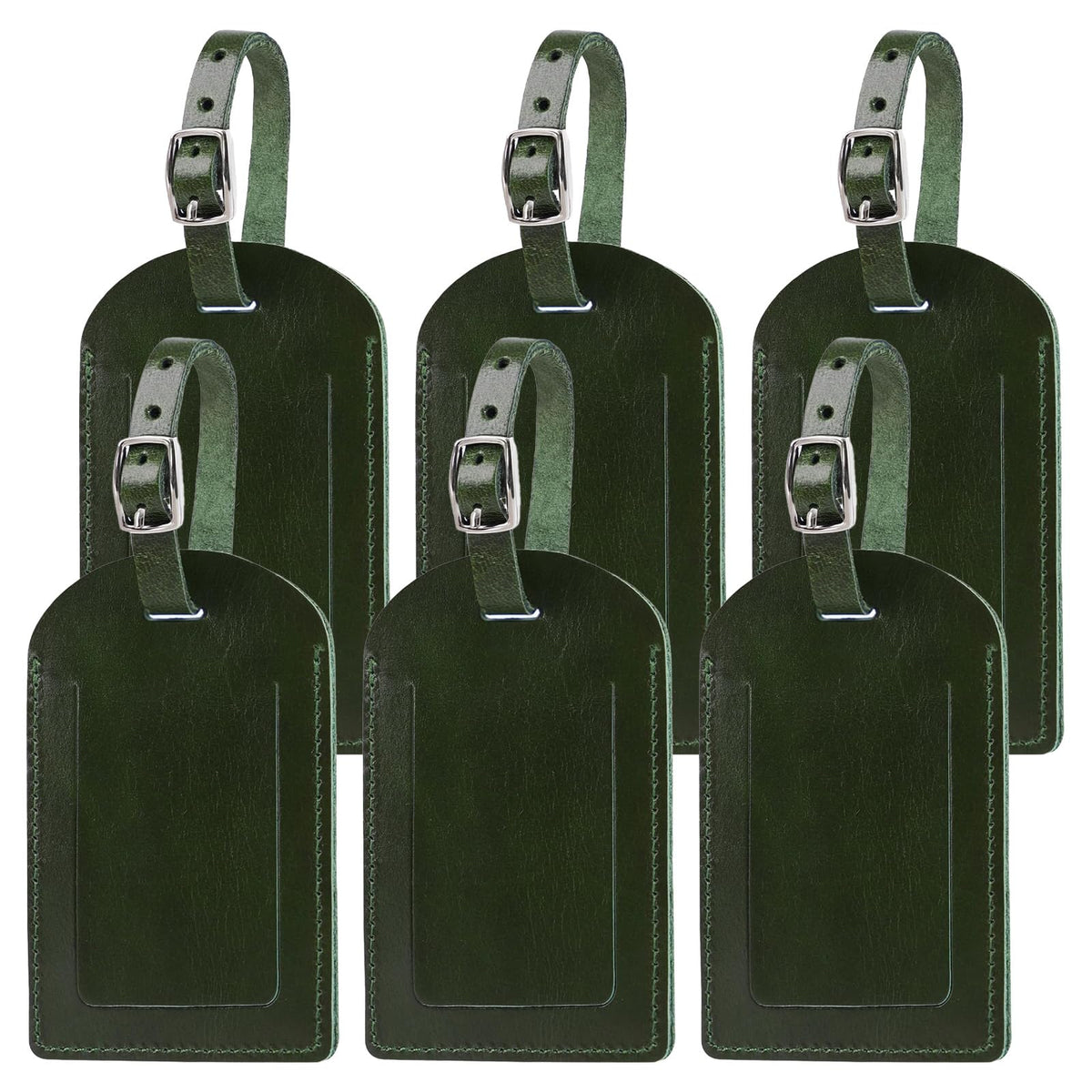 Ringsun Genuine Leather Luggage Tag for Suitcases ID Tags Bag Tags for Luggage (2 Pack)