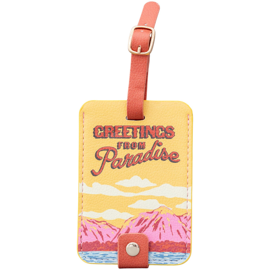 Ban.do Getaway Suitcase Tag for Travel, Durable Vegan Leather Luggage Identifier