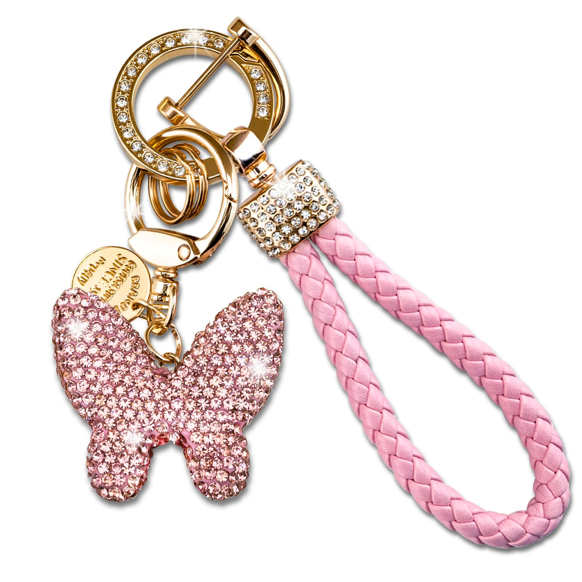 Heart Keychain Wristlet Bling Keychains For Women Key Chain For Car Keys