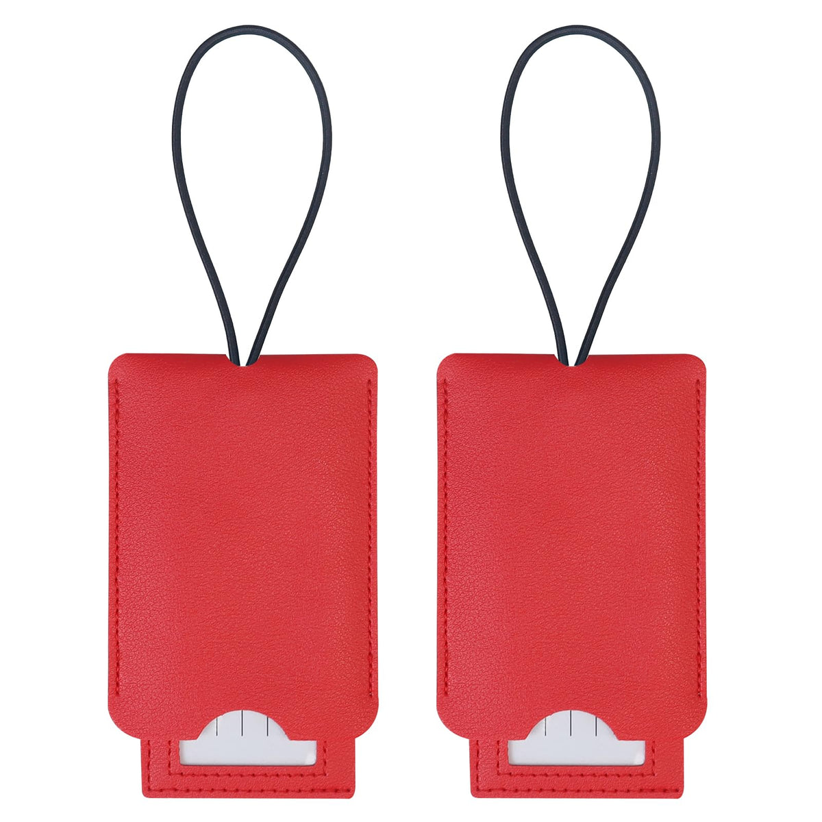 Gloppie 2 Pack Luggage Tags Suitcases Travel Tags with Privacy Cover Black