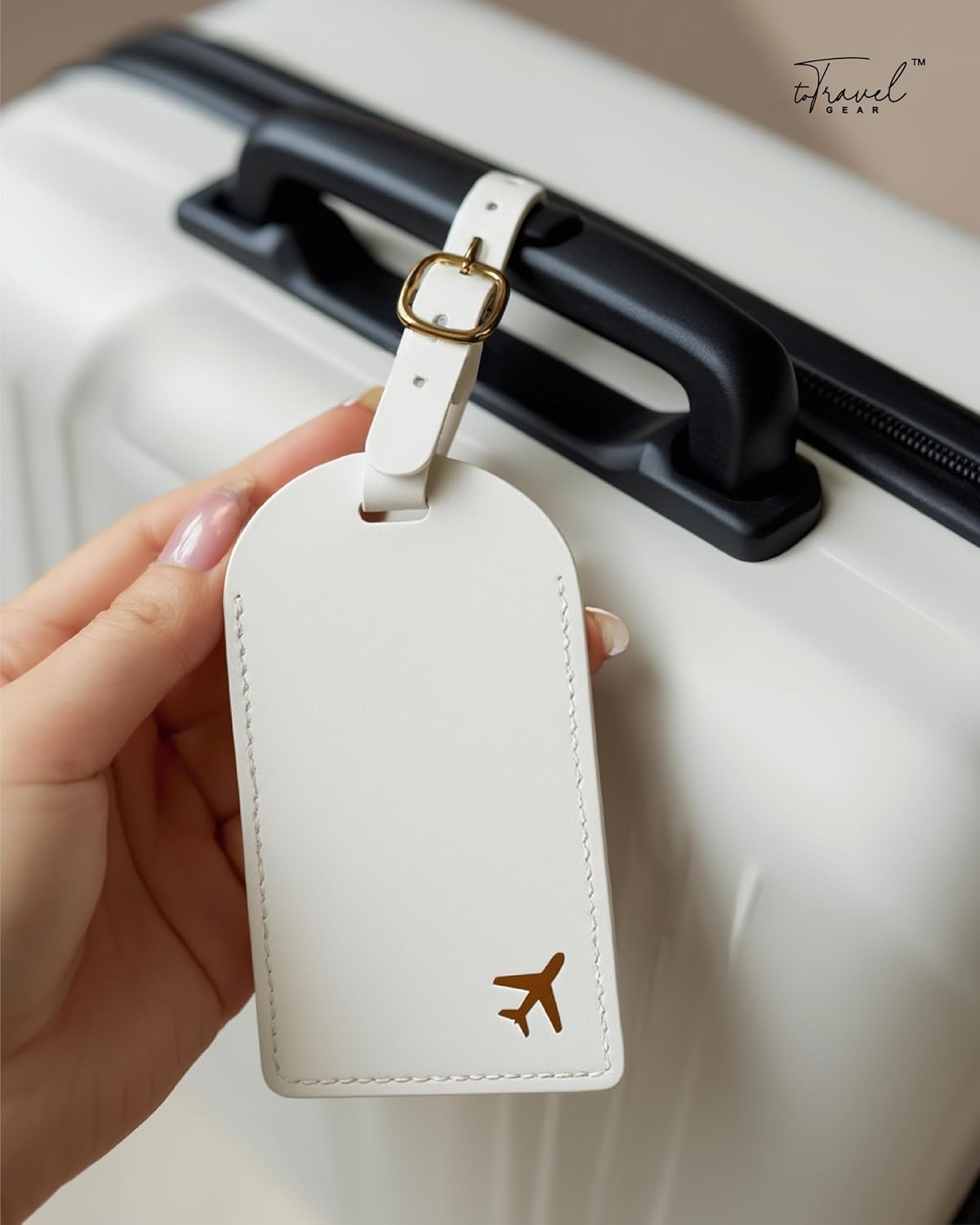 Luggage Tags for Suitcases, PU Leather Travel Tags for Luggage