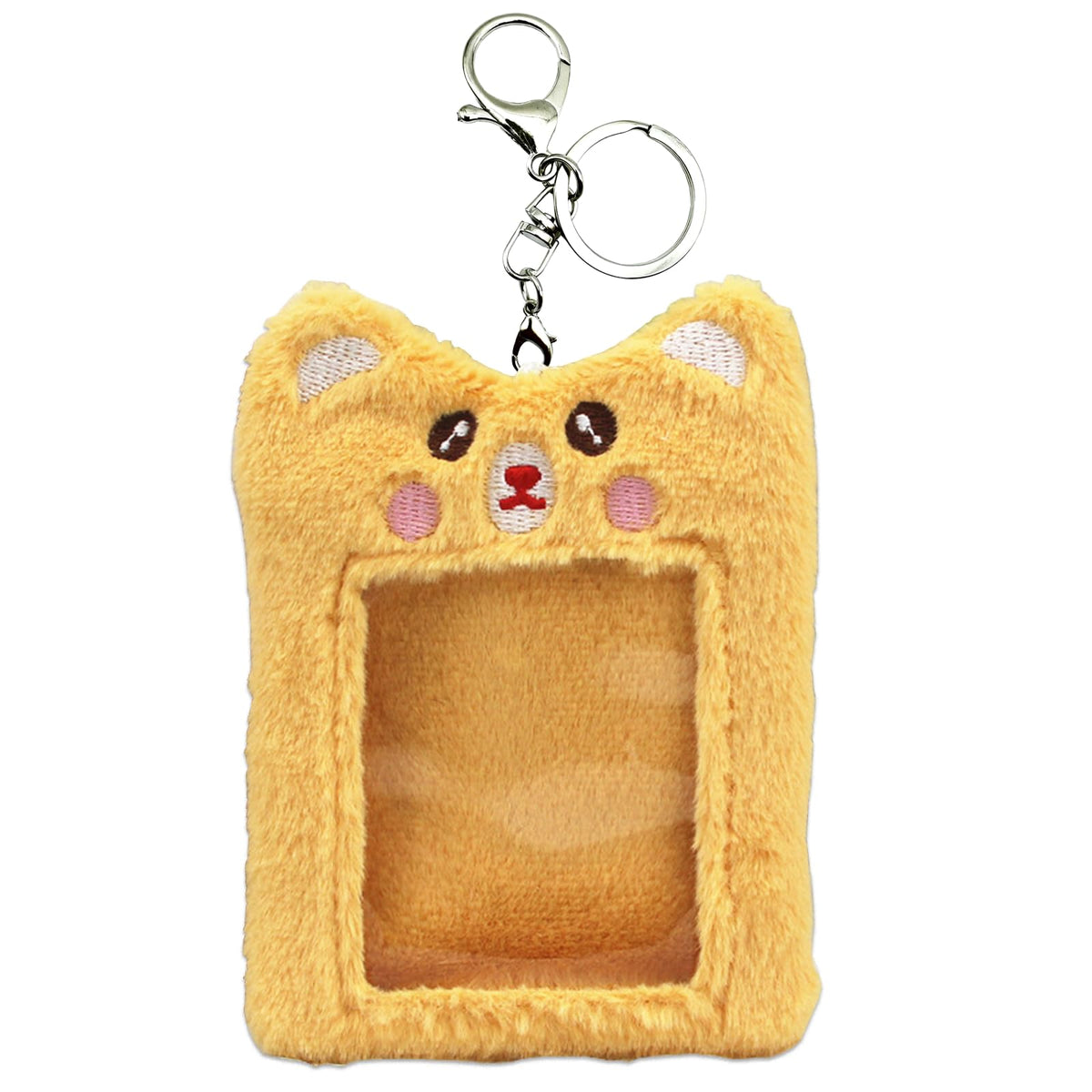 1 Pack Fluffy Photocard Holder, Cute Animal Card Sleeve ID Card Protective Case Cover Korean Style for Girls