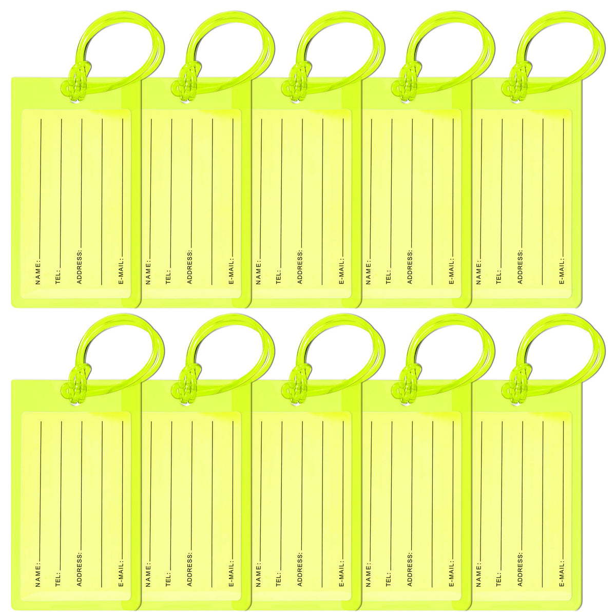 10 Pack Luggage Tags for Suitcases, Airplane Travel Essentials