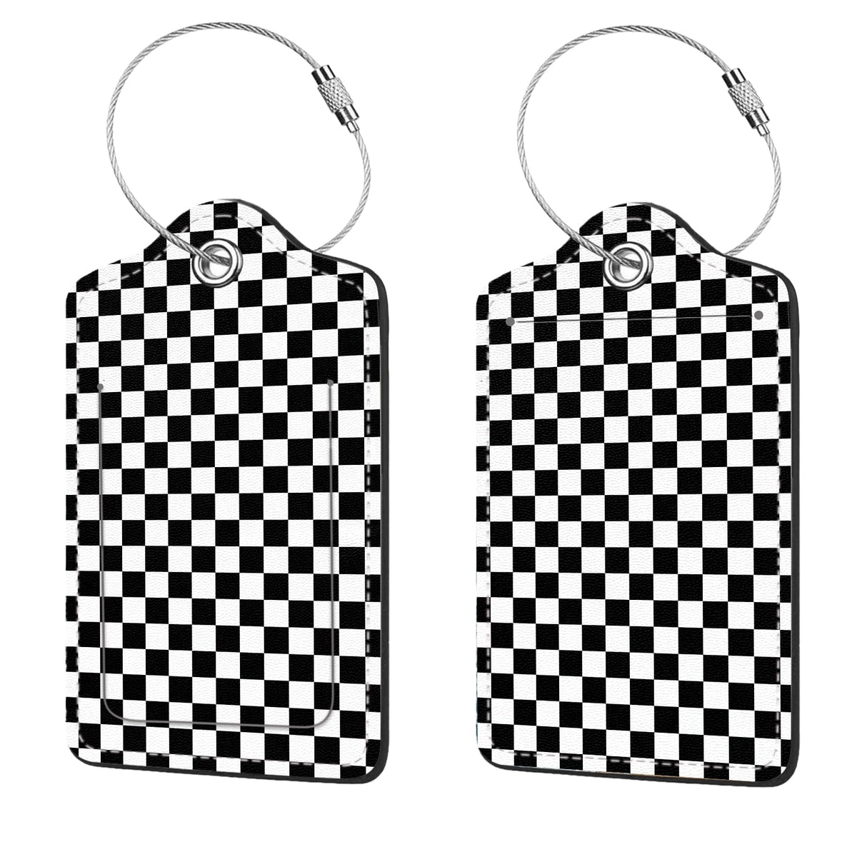 2 Pcs Luggage Tags for Suitcases, PU Leather Cruise Ship Luggage Tags with Privacy Cover Label Address Card and Durable Metal Ring Suitable for Men Women Handbags Backpacks,Flower Bushes and Cats