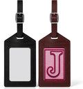 Sabary 2 Pcs Self Finishing Needlepoint Luggage Tags Leather DIY Travel Tag