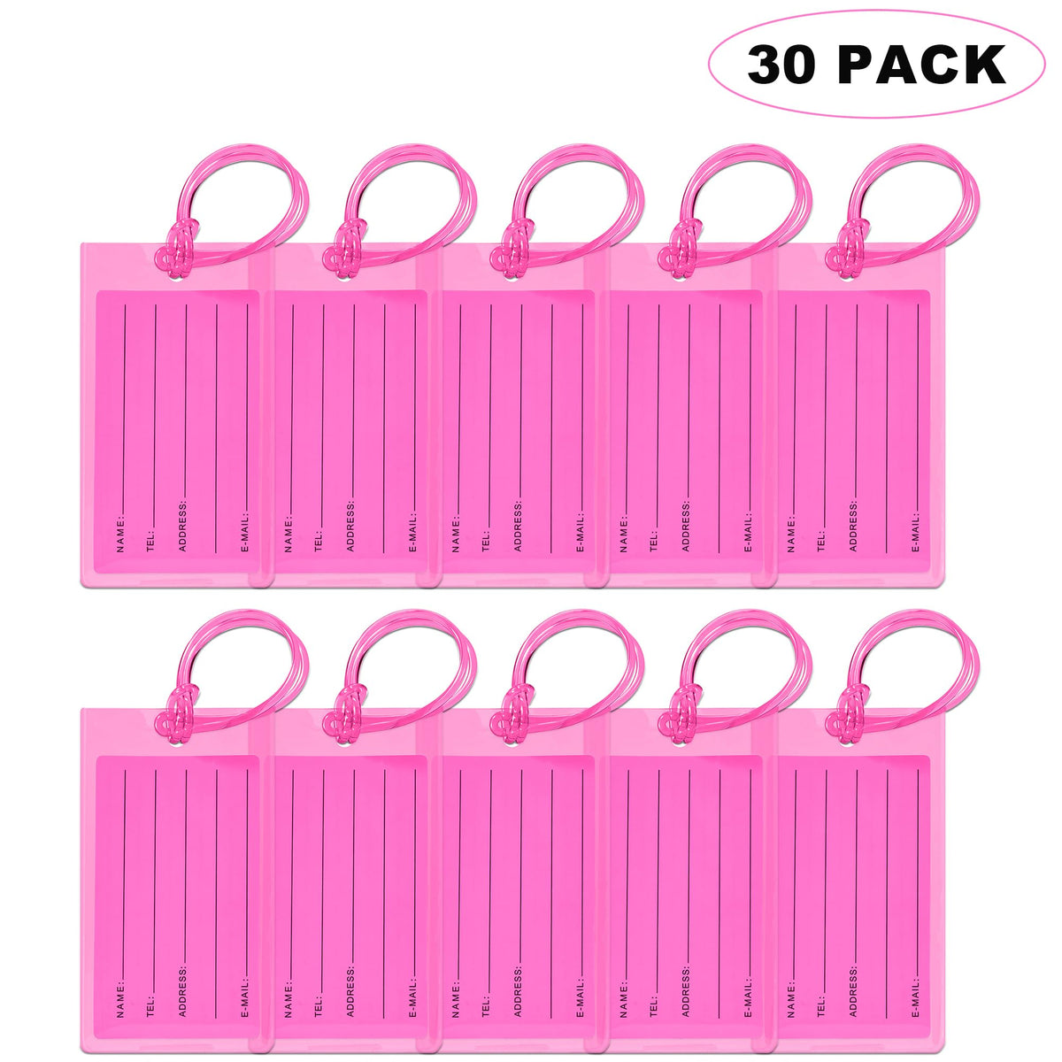 10 Pack Luggage Tags for Suitcases, Airplane Travel Essentials