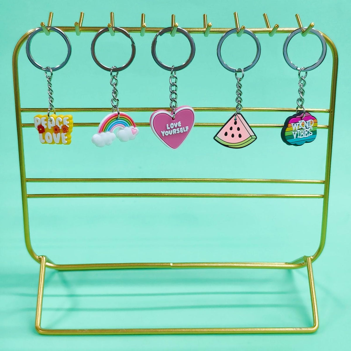 Gibleitz 30/50/100/200pcs Random Different Keychains, Lot Mixed Cute Keyring for Classroom Prizes Students Incentives