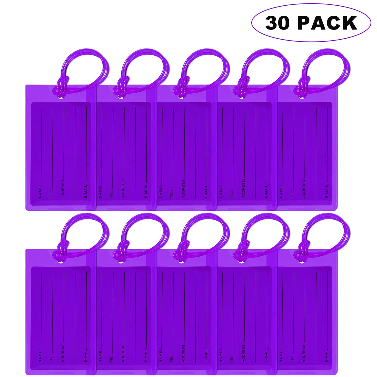 10 Pack Luggage Tags for Suitcases, Airplane Travel Essentials