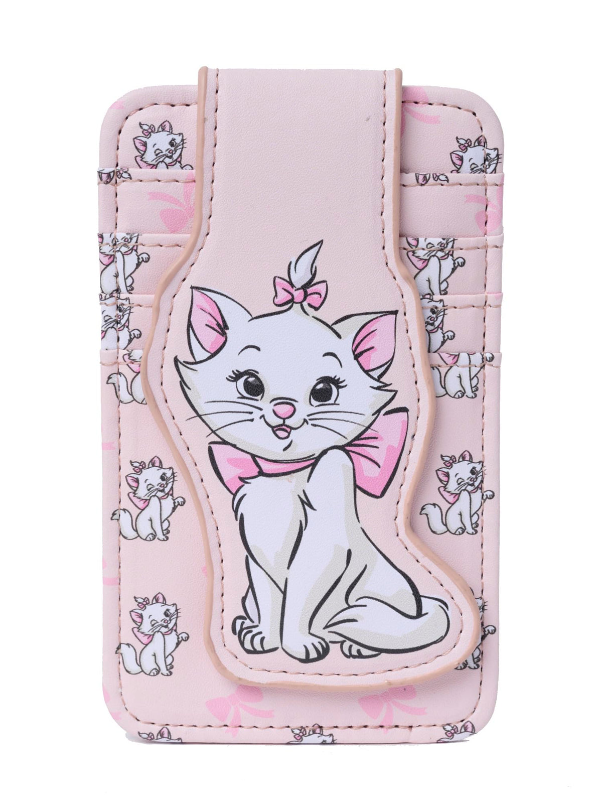 Disney Card Holder Women Slim Compact Wallet Small Cheshire Cat Pink