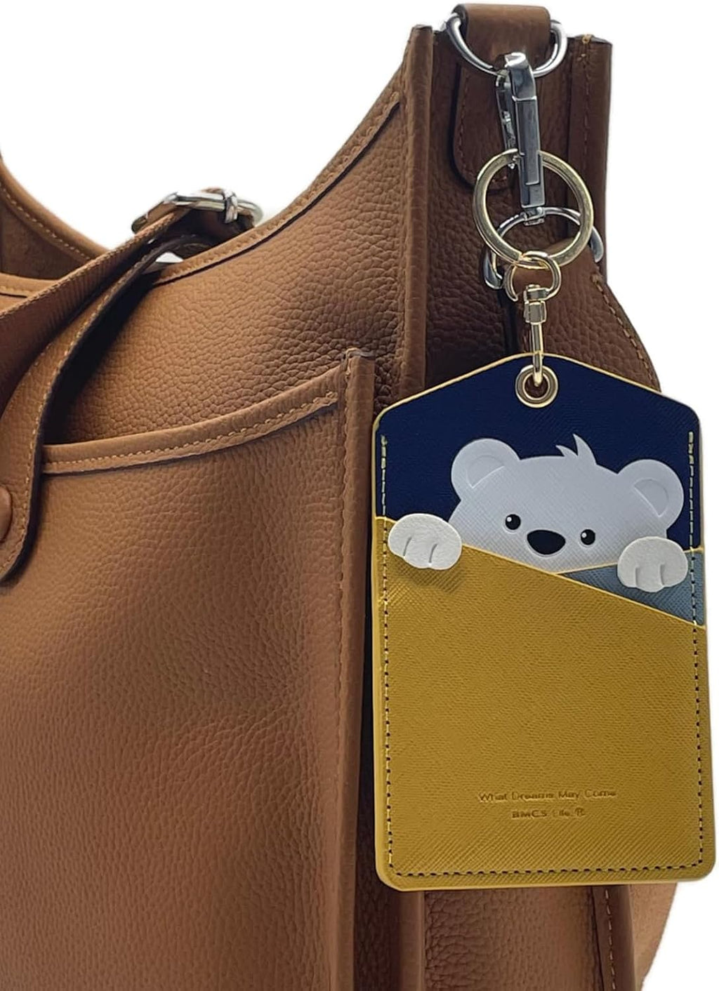 PU Leather ID Badge Holder, Cartoon Cute Badge Holder with 3 Card Slots