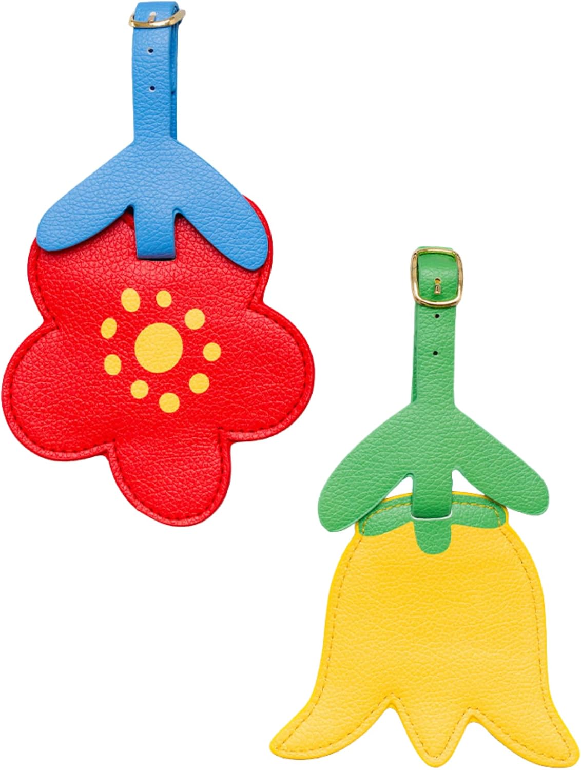 ban.do Novelty Shaped Leatherette Luggage Tag Set of 2 (Stamps)