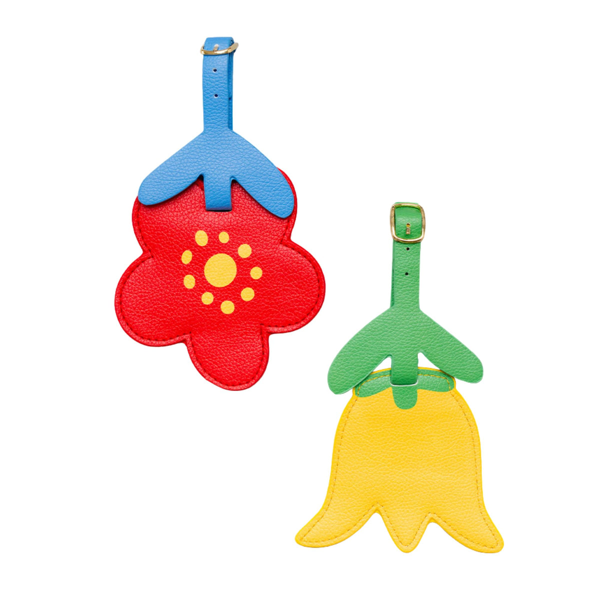 ban.do Novelty Shaped Leatherette Luggage Tag Set of 2 (Stamps)