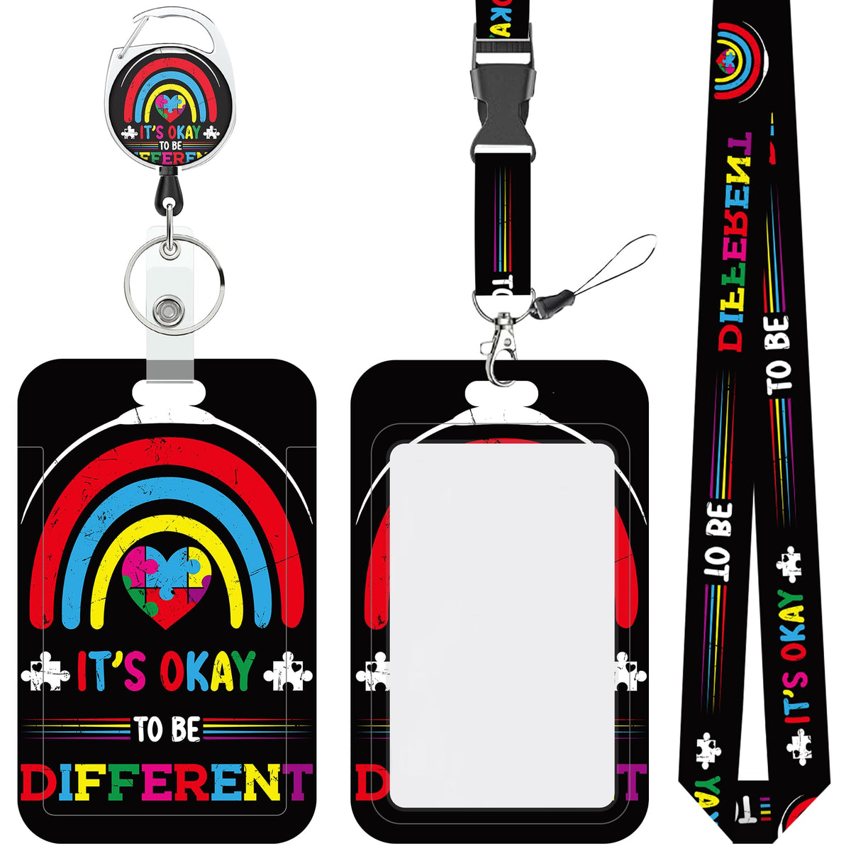 Cartoon Mushrooms Chickens Lanyards for ID Badges Retractable Removable Neck Lanyard with Badge Reel Vertical ID Work Badge Holder for Badge Holder Nurse Office Teacher