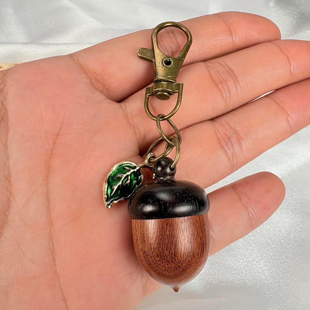 YTYAB Acorn Canister Pill Keychain,Small Portable Organizer Bag Charms
