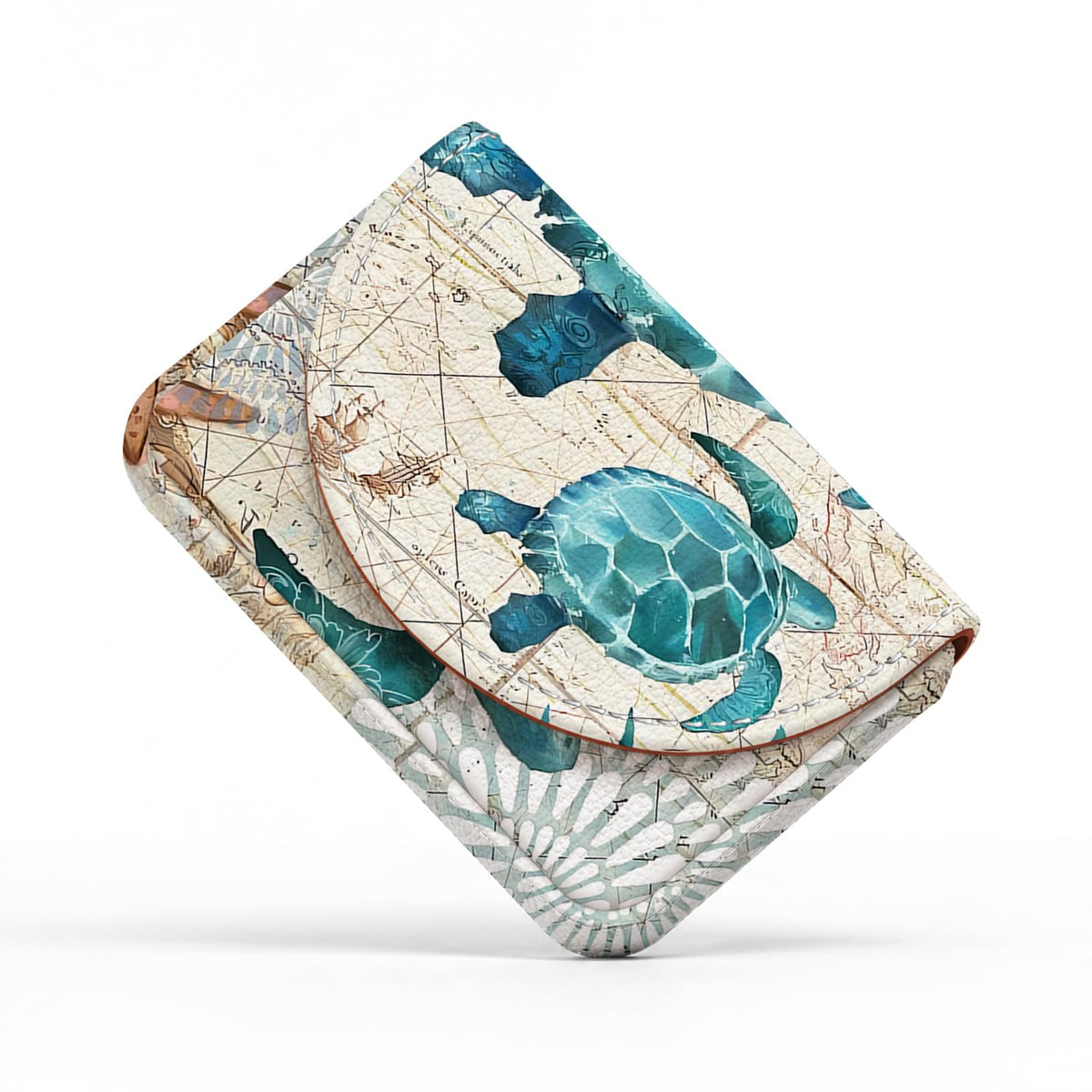 Business Card Holder，PU Leather Business Card Case Wallet Black Cat Floral