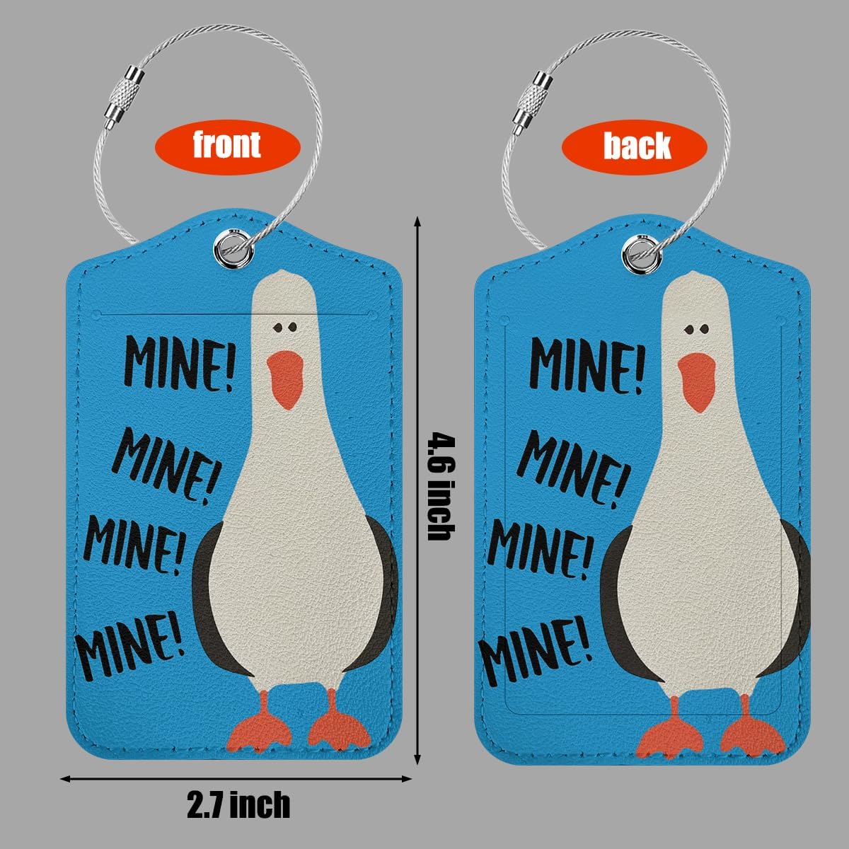 Luggage Tags for Suitcases, Mine Mine Seagull Suitcase Identify Labels