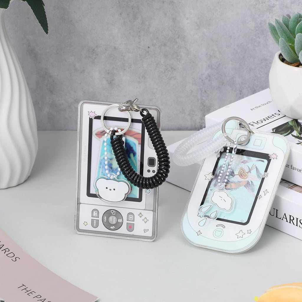 Mabor 2Pcs Cartoon Photo Card Holder Photocard Holder Keychain