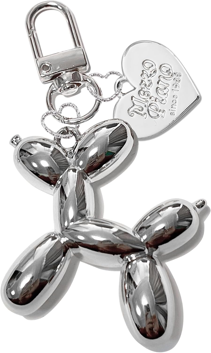 LAEKOU Jelly Balloon Dog Keychain for Women, Cute Bag Charms Key Chain