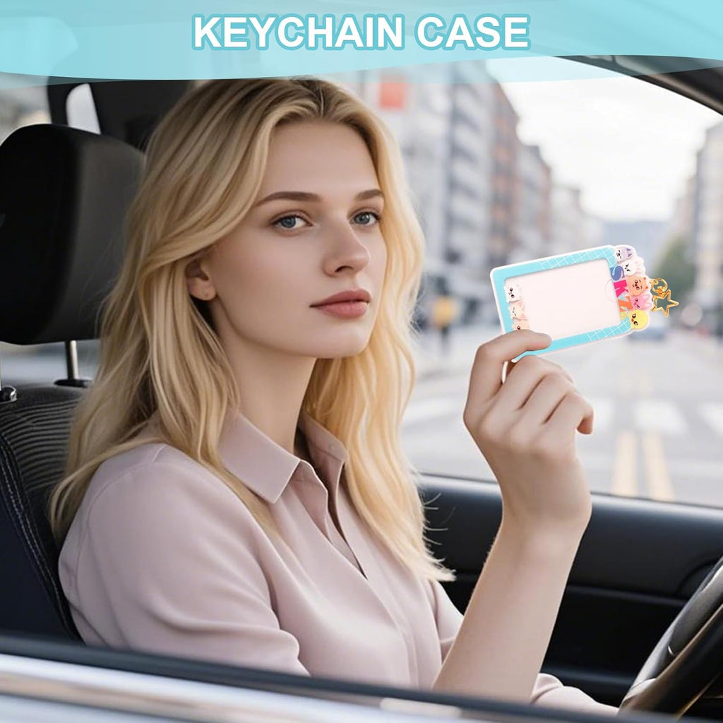 SKZO Photocard Holder Keychain, Cute Photo Frame Keychains for Stray Fans
