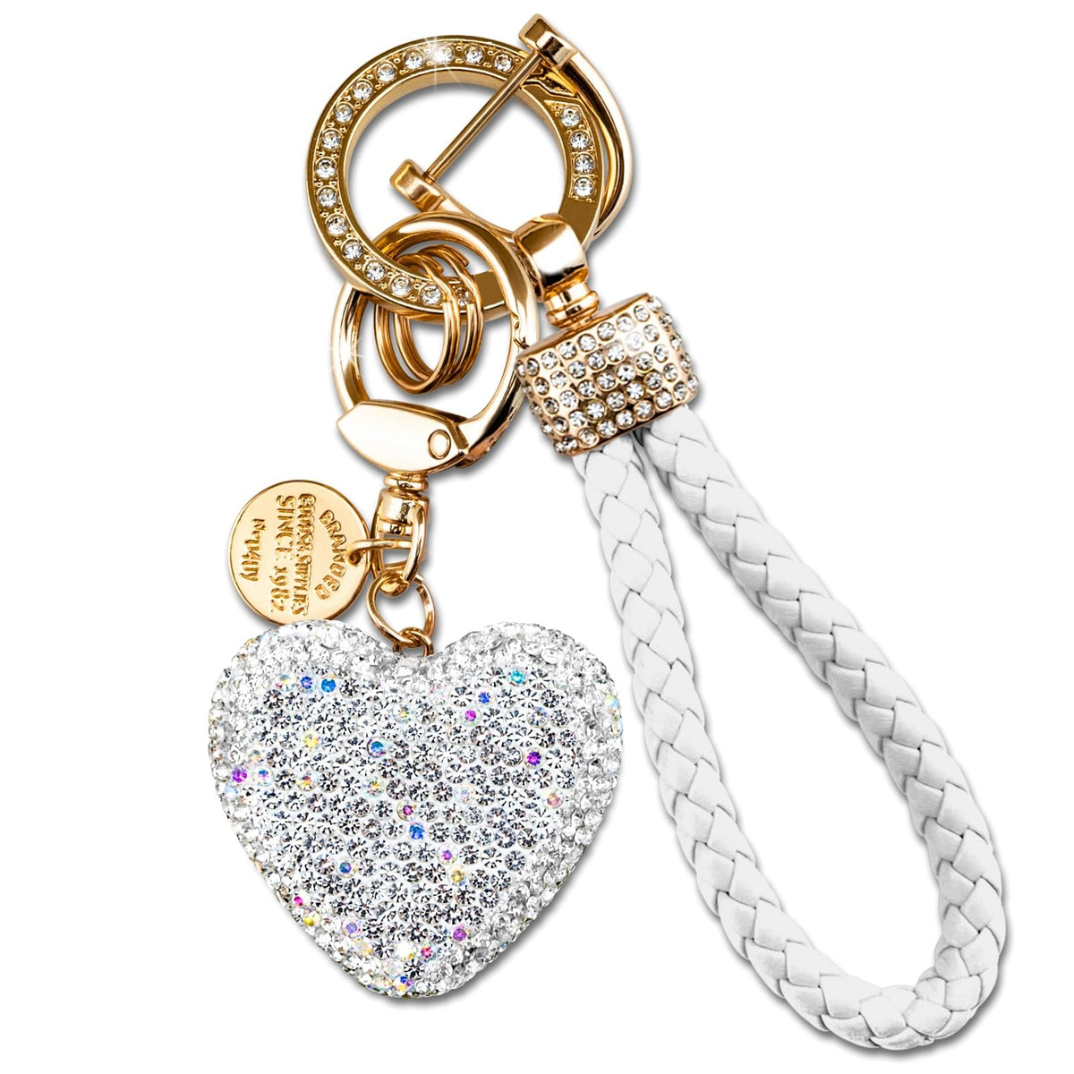 Heart Keychain Wristlet Bling Keychains For Women Key Chain For Car Keys