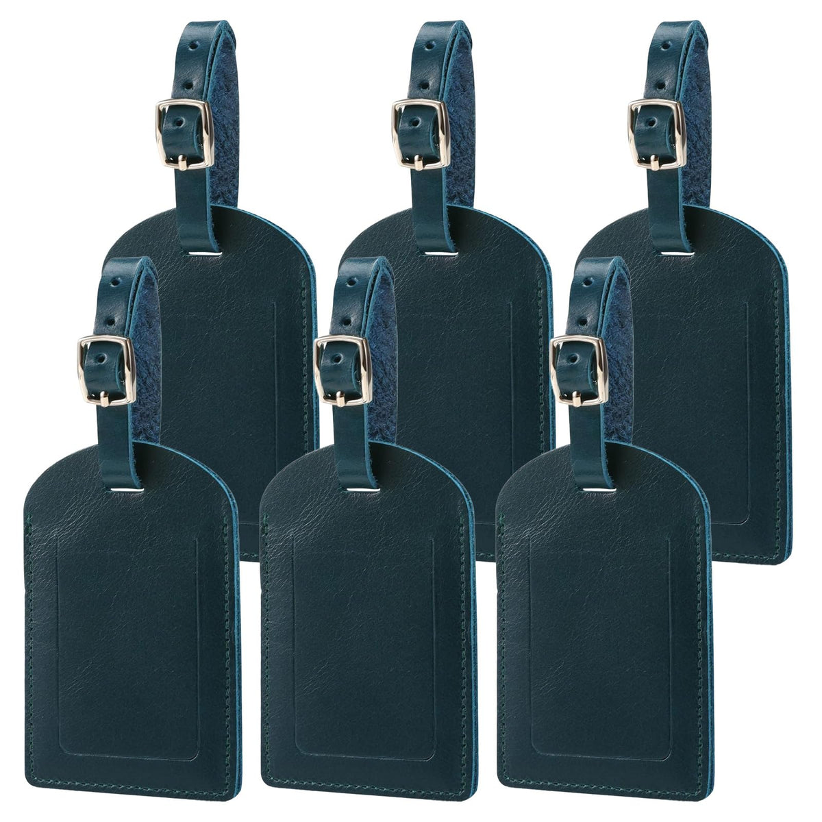 Ringsun Genuine Leather Luggage Tag for Suitcases ID Tags Bag Tags for Luggage (2 Pack)